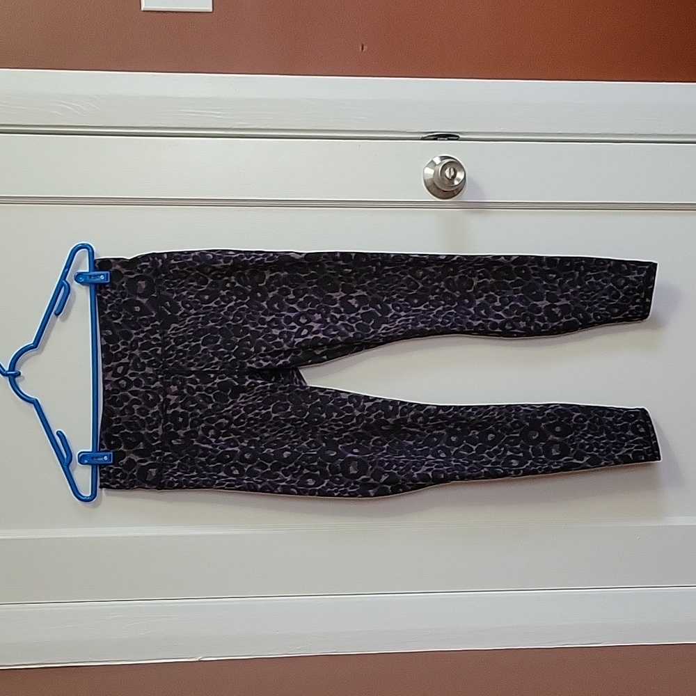 Fabletics purple leopard print leggins